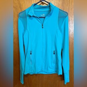 Blue Women's workout zip up
